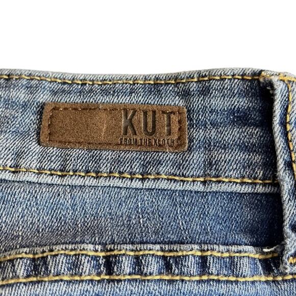 Kut from the Kloth Women's Jeans Toothpick Skinny Distressed Mid Rise Size 8 - Picture 5 of 9